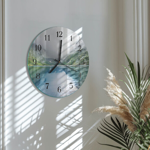 Reloj de pared redondo Lago de montaña