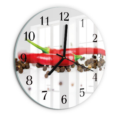 Reloj de pared redondo granos de pimienta