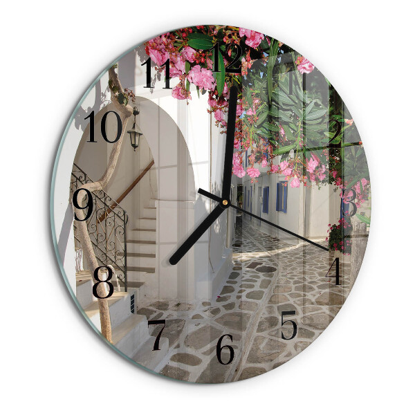 Reloj de pared redondo Callejón de las Flores