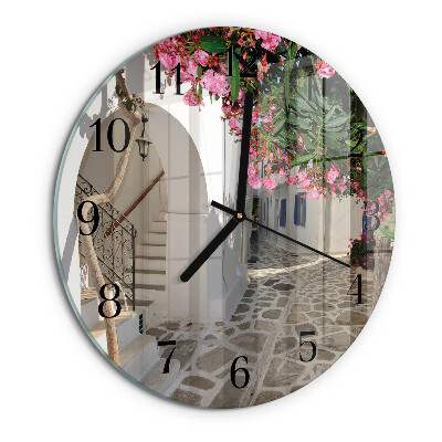 Reloj de pared redondo Callejón de las Flores