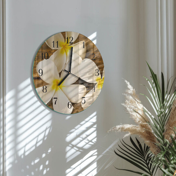 Reloj de pared redondo Flores