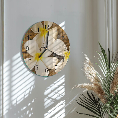 Reloj de pared redondo Flores