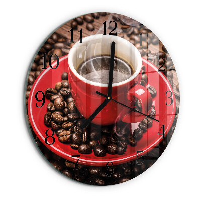 Reloj de pared redondo Taza de café