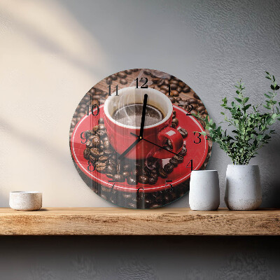 Reloj de pared redondo Taza de café