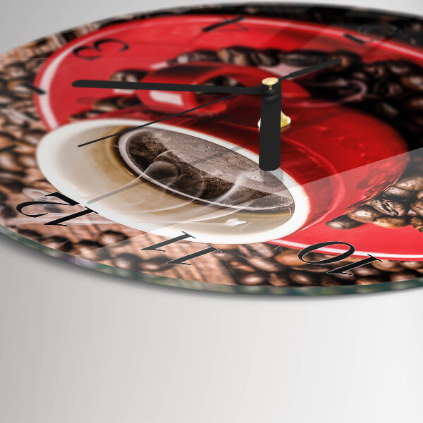 Reloj de pared redondo Taza de café