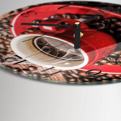 Reloj de pared redondo Taza de café
