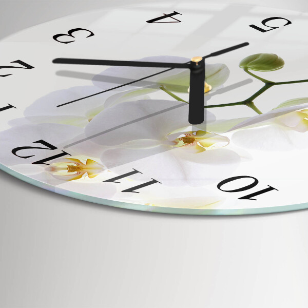 Reloj de pared redondo Orquídea