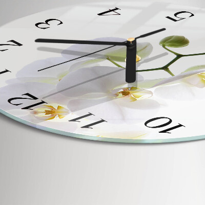 Reloj de pared redondo Orquídea