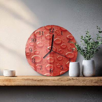 Reloj de pared redondo Gotas de agua