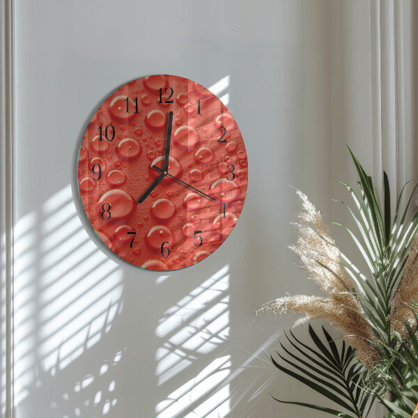 Reloj de pared redondo Gotas de agua