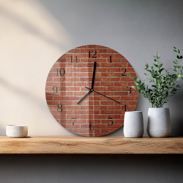 Reloj de pared redondo Muro de ladrillo