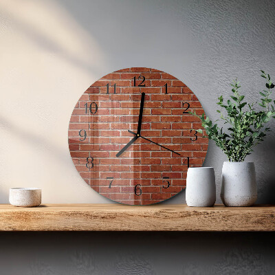 Reloj de pared redondo Muro de ladrillo