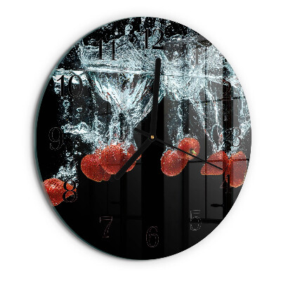 Reloj de pared redondo fresas