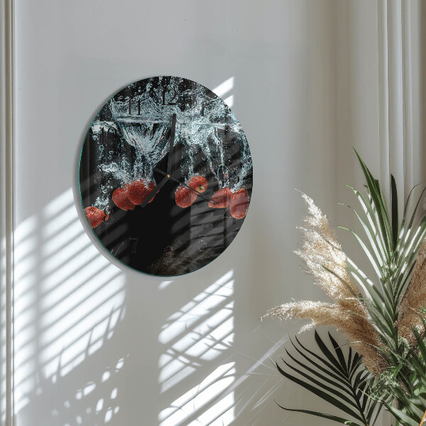 Reloj de pared redondo fresas
