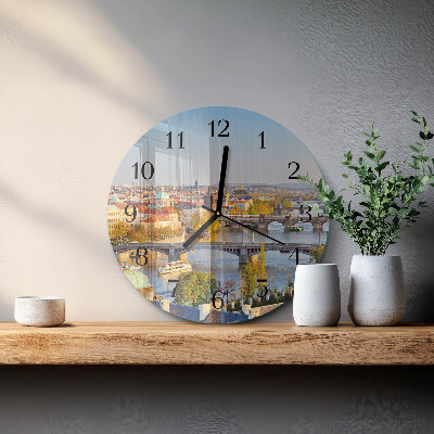 Reloj de pared redondo Ciudad de Praga