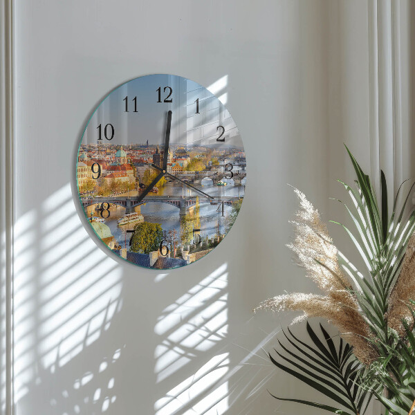 Reloj de pared redondo Ciudad de Praga