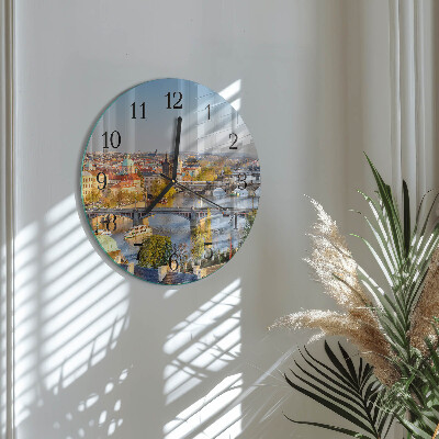 Reloj de pared redondo Ciudad de Praga
