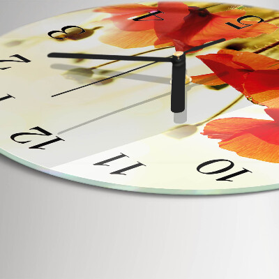 Reloj de pared redondo Amapolas