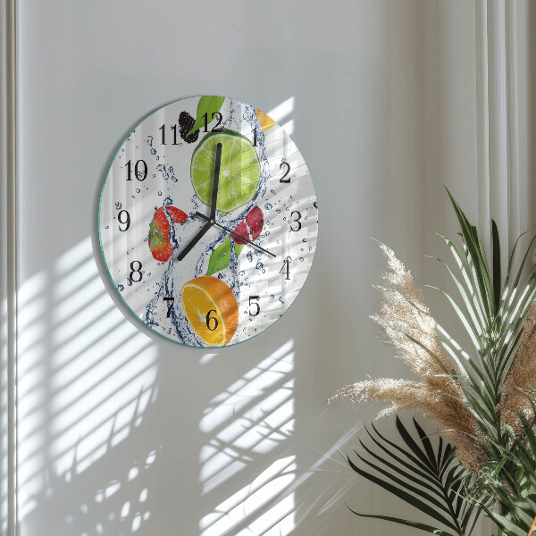 Reloj de pared redondo Frutas Limón
