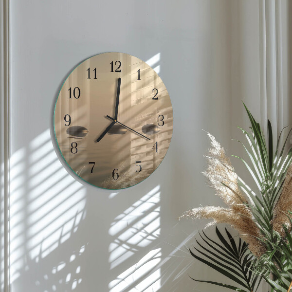 Reloj de pared redondo Piedras Agua