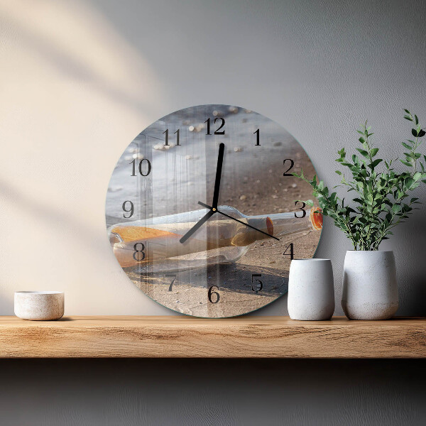 Reloj de pared redondo Carta de botella