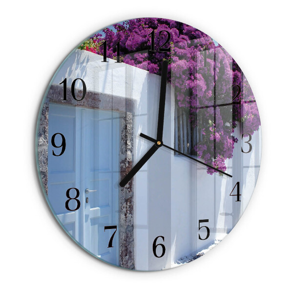 Reloj de pared redondo Flores para el hogar