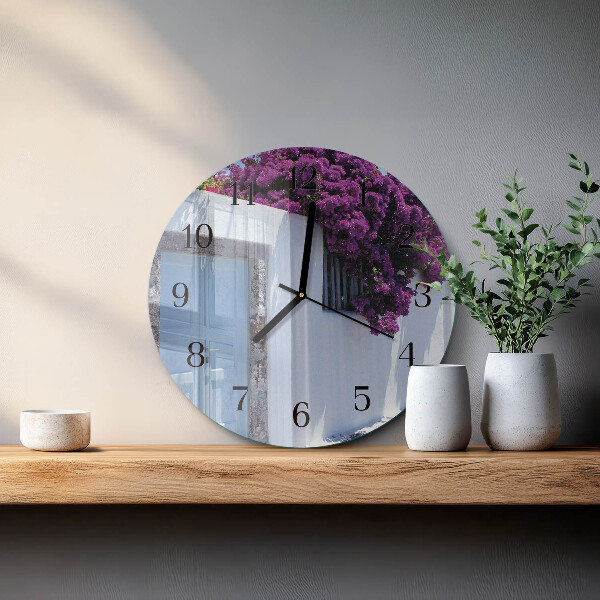Reloj de pared redondo Flores para el hogar