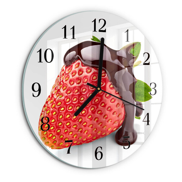 Reloj de pared redondo Chocolate con fresa