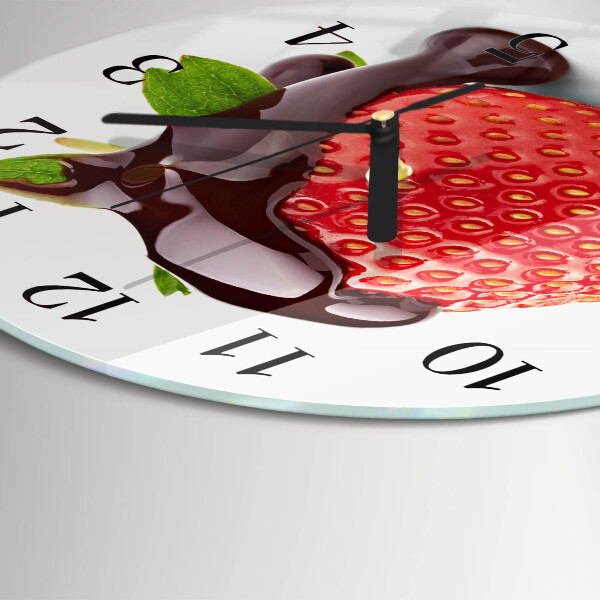 Reloj de pared redondo Chocolate con fresa