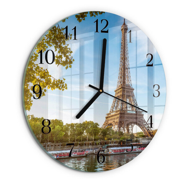Reloj de pared redondo Torre Eiffel de París