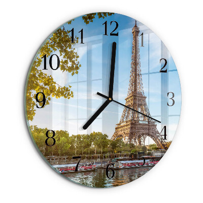 Reloj de pared redondo Torre Eiffel de París