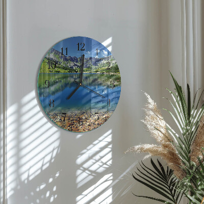 Reloj de pared redondo Lago de montaña