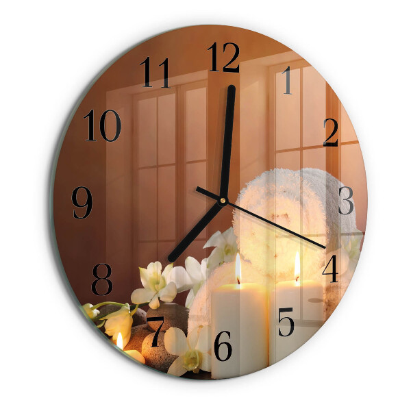 Reloj de pared redondo Velas de spa