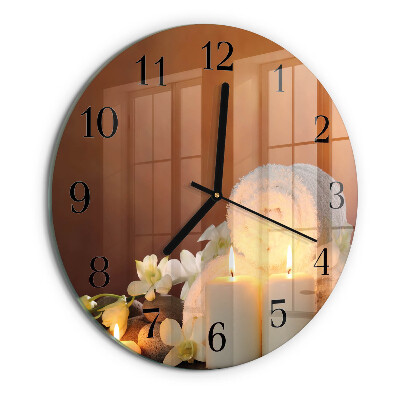 Reloj de pared redondo Velas de spa