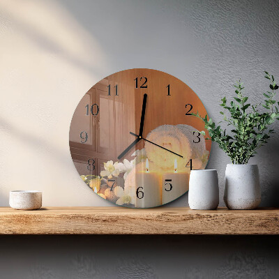 Reloj de pared redondo Velas de spa