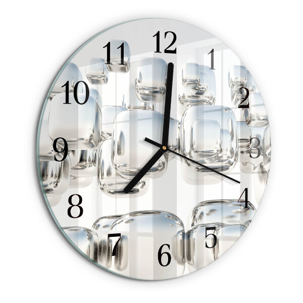 Reloj de pared redondo cubo 3D
