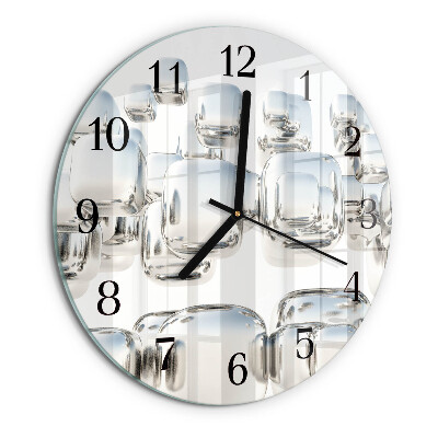 Reloj de pared redondo cubo 3D