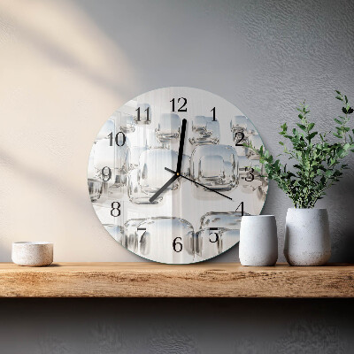 Reloj de pared redondo cubo 3D