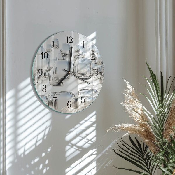 Reloj de pared redondo cubo 3D