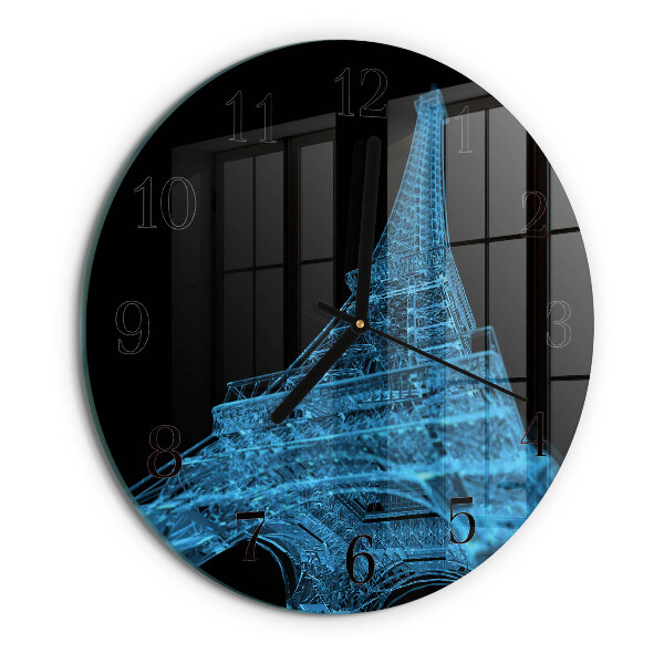 Reloj de pared redondo Torre Eiffel de París