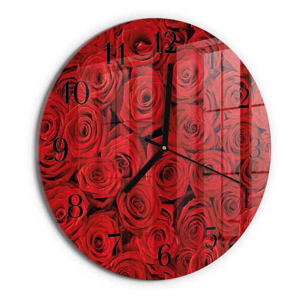 Reloj de pared redondo Rosas