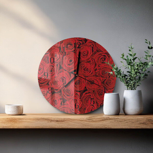 Reloj de pared redondo Rosas