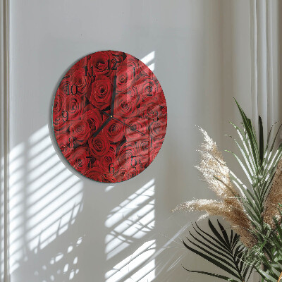 Reloj de pared redondo Rosas