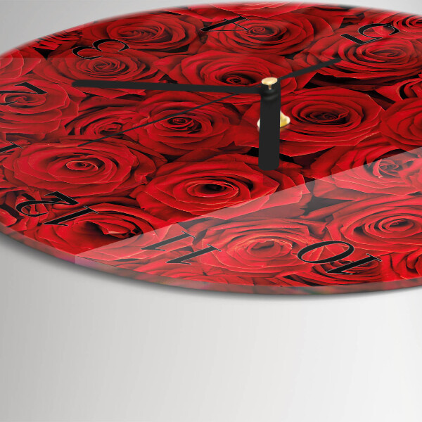 Reloj de pared redondo Rosas