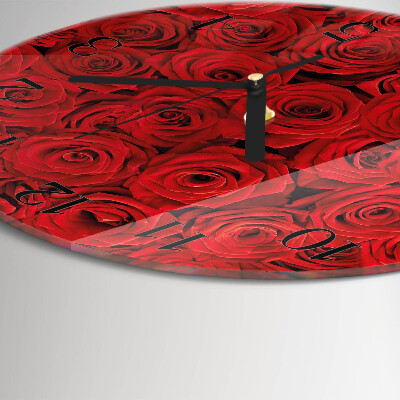 Reloj de pared redondo Rosas