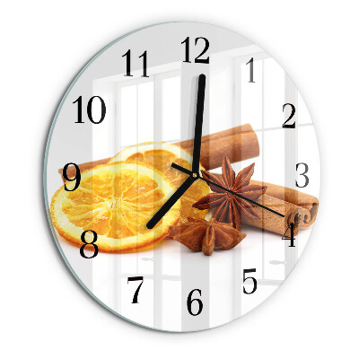Reloj de pared redondo Vainilla con limón
