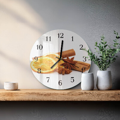 Reloj de pared redondo Vainilla con limón