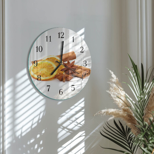 Reloj de pared redondo Vainilla con limón