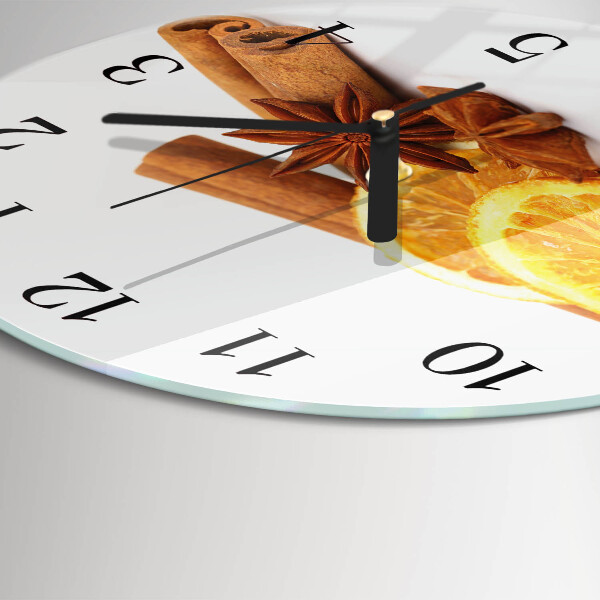 Reloj de pared redondo Vainilla con limón