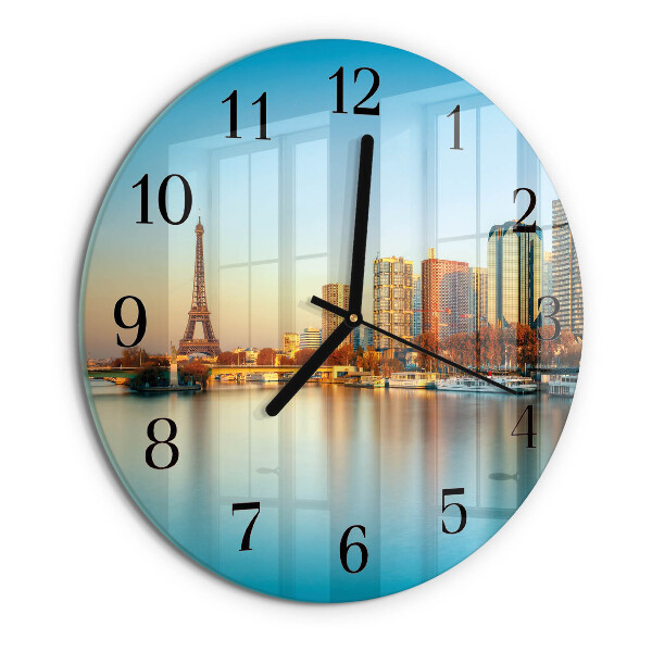 Reloj de pared redondo Torre Eiffel de París